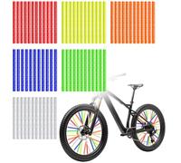 Solaverano 72 Pièces RéFlecteur de VéLo, RéFlecteurs de Rayons à Visibilité 360°, 75mm de Rayon VéLo en 6 Couleurs, Faciles à Installer Et RéUtilisables, pour Vélo Poussette