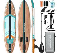 SOLAVERO Paddle Gonflable 2 Personnes, 350 x 89 x 15 cm, Motif Chêne