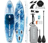 SOLAVERO Paddle Gonflable 2 Personnes avec Siège, 350 cm, Motif Dragon