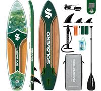 SOLAVERO Paddle Gonflable, 335 cm Stand Up Paddle, Pont EVA, Marron