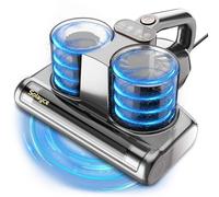 Solayce Aspirateur Anti-acariens pour Matelas, 16 KPA avec lumière UV 500 W, Forte Puissance d'aspiration avec Fonction air Chaud, ultrasons, élimine 99,9% des bactéries, allergènes et acariens