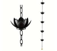 SOLBUM Lotus Chaîne Attrape-Pluie pour gouttière, remplace gouttière, coupelles de dérivation d', décoration extérieure