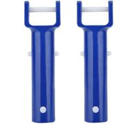 SOLBUM Piscine V Tête poignée de Brosse V Pince tête Poignée de Rechange d'accessoires en Plastique Bleu 2PCS, pour Entretien de la Piscine et Le Nettoyage