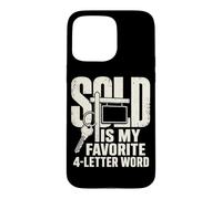 Sold is My Favorite Word Property Sales Humour Coque pour iPhone 15 Pro Max