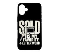 Sold is My Favorite Word Property Sales Humour Coque pour iPhone 16 Plus