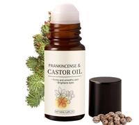 Soldaire Frankincense and Organic Castor Oil Roll On, 50ml Castor Oil With Rose Quartz Roller, Deep And Lasting Hydration, Non-Greasy, Gentle And Effective, Castor Oils Skin Care For Men And Women
