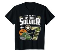 Soldat 7 ans pour 7e anniversaire Motif camouflage militaire T-Shirt