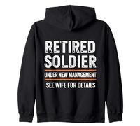 Soldat à la retraite sous nouvelle direction, voir femme pour plus de détails Sweat à Capuche