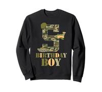 Soldat de 5e Anniversaire Motif Camouflage Militaire pour garçons 5 Ans Sweatshirt