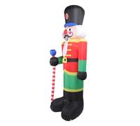 Soldat de Casse-Noisette Gonflable 7,9 Pieds de Haut avec Une Lumière à LED Super Brillante Décoration de Noël étanche pour la Cour Extérieure et Le Jardin (Bouchon UE 220-240V)