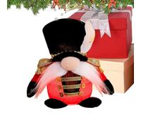 Soldat de noëldirigé par des gnomes de noëllumineux, Figure de noëlGNOM | Figure décorative debout, moelleuse avec de la lumière pour l'école, le dortoir, le bureau, le salon, l'anniversaire