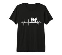 Soldat Heartbeat Patriotic Military T-Shirt Haut de Gamme