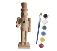 Soldats Casse-Noisette - Soldat Casse-Noisette de Noël en Non Peint | Décorations de Noël traditionnelles | Soldat de Noyer avec peinture et stylo | Soldats Casse-Noisette de Noël en tant qu'art