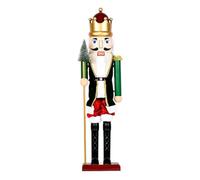 Soldats casse-noisette, soldat des fêtes de 40 cm - Statue de vacances de Noël avec lumière et musique pour chambre à coucher, salon, étagère, armoire, table à manger, décoration de fête