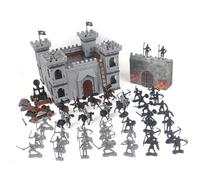 Soldats de Jouets Set, Anciens Soldats Toys 104pcs / Set mediéval Knights Army Hommes Figures d'action, assemblée de modèle château Bricolage Unique pour Les Cadeaux fête d'anniversaire Gar