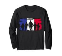 Soldats et Drapeau Français Idée-Cadeau Ancien Militaire Manche Longue