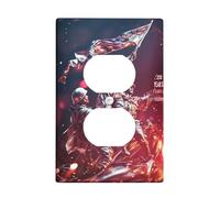 Soldats Plaque murale duplex, drapeau patriotique héroïque, indépendance du feu, plaques murales en plastique rouge de taille standard pour prises électriques pour maison, salon, nouvel appartement