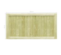 ""Solde 2026""portail de clôture/porte d'entrée pratique Vert - Portillons de jardin 2 pcs Bois de pin imprégné 300x75cm 31.5 Kg 86417