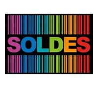 solde ambiance code barre noir - 15x10cm - Sticker/autocollant G