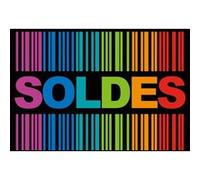 solde ambiance code barre noir - 20x13,5cm - Sticker/autocollant G