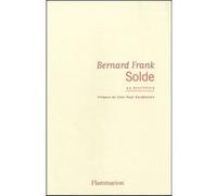 Bernard Frank – Solde – Roman – Broché – Flammarion