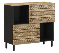 ""Solde d'automne""Buffet bahut vaisselier - RUIGOU - Commode Pour salon, 80x33,5x75cm bois de manguier brut massif LEM60125