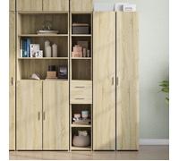 (Solde d'automne)Buffet haut - CLARENCE - Commode/Buffet de cuisine, chêne sonoma 30x42,5x185 cm - Bois d'ingénierie MEU6096