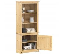 (Solde d'automne)Buffet haut - CLARENCE - Commode/Buffet de cuisine, Corona 74x38x170 cm - Bois de pin massif MEU2474