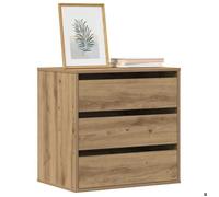 ""Solde d'automne""Commode d'angle - RUIGOU - Étagère de chambre/Salon chêne artisanal 60x41x58cm bois d'ingénierie LEM89459