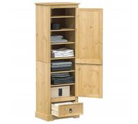 ""Solde d'automne""Garde-robe - RUIGOU - Armoire d'apothicaire/Armoire chambre Corona 55x38x170cm bois de pin massif LEM51928