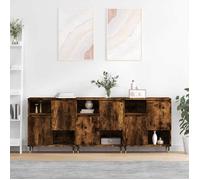 (SOLDE d'été) Buffets 3 pcs - Décor salon - Chêne fumé Bois d'ingénierie - Aspect élégant*95792967