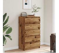 (SOLDE d'été) Commode - Décor salon/Dessus robuste - vieux bois 60 x 36 x 103 cm bois d'ingénierie *aspect pratique5899395