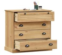 (SOLDE d'été) Commode - Décor salon/Dessus robuste - VIGO 80 x 40 x 76 cm bois massif de pin *aspect pratique6931265