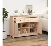 (SOLDE d'été) Placard/Buffet bas - Décor salon - 100 x 35 x 74,5 cm Bois massif de pin *aspect pratique6560115