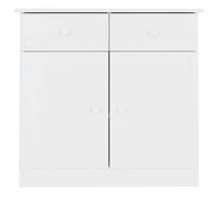 (SOLDE d'été) Placard/Buffet bas - Décor salon - ALTA blanc 77 x 35 x 73 cm bois massif de pin *aspect pratique7368619