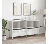 (SOLDE d'été) Placard/Buffet bas - Décor salon - blanc 135 x 39 x 73,5 cm acier laminé à froid *aspect pratique2849515