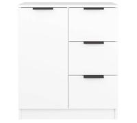 (SOLDE d'été) Placard/Buffet bas - Décor salon - Blanc 60 x 30 x 70 cm Bois d'ingénierie *aspect pratique7401209
