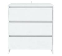 (SOLDE d'été) Placard/Buffet bas - Décor salon - Blanc 70 x 41 x 75 cm Bois d'ingénierie *aspect pratique3241440