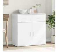 (SOLDE d'été) Placard/Buffet bas - Décor salon - blanc 79 x 38 x 80 cm bois d’ingénierie *aspect pratique5535069