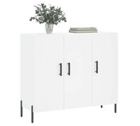 (SOLDE d'été) Placard/Buffet bas - Décor salon - blanc 90 x 34 x 80 cm bois d'ingénierie *aspect pratique8872691