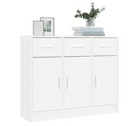 (SOLDE d'été) Placard/Buffet bas - Décor salon - blanc 91 x 28 x 75 cm bois d'ingénierie *aspect pratique4881088