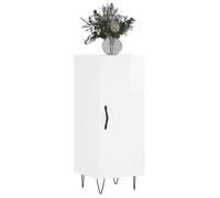 (SOLDE d'été) Placard/Buffet bas - Décor salon - Blanc brillant 34 5 x 34 x 90 cm Bois d'ingénierie *aspect pratique6434910