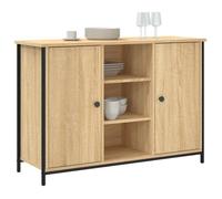 (SOLDE d'été) Placard/Buffet bas - Décor salon - chêne sonoma 100 x 35 x 70 cm bois d'ingénierie *aspect pratique2091299