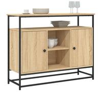 (SOLDE d'été) Placard/Buffet bas - Décor salon - chêne sonoma 100 x 35 x 80 cm bois d'ingénierie *aspect pratique8679807