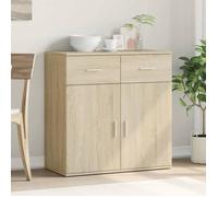 (SOLDE d'été) Placard/Buffet bas - Décor salon - chêne sonoma 79 x 38 x 80 cm bois d'ingénierie *aspect pratique8175556
