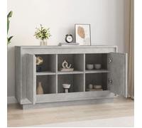 (SOLDE d'été) Placard/Buffet bas - Décor salon - gris béton 102 x 35 x 60 cm bois d'ingénierie *aspect pratique9854449