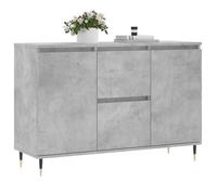 (SOLDE d'été) Placard/Buffet bas - Décor salon - gris béton 104 x 35 x 70 cm bois d'ingénierie *aspect pratique6864030