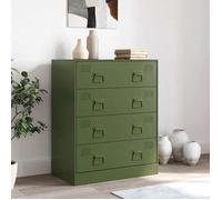(SOLDE d'été) Placard/Buffet bas - Décor salon - vert olive 67 x 39 x 83 cm acier *aspect pratique8878146
