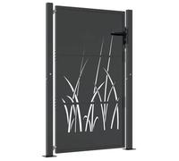 (SOLDE d'été) Portail de jardin/Porte d'Extérieure - JMS - anthracite 105x130cm acier ,conception d'herbe clôture4708