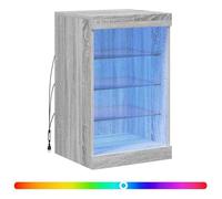 SOLDE D'HIVER®Buffet Bahut KENNETH - avec lumières LED - Meuble de rangement sonoma gris 41x37x67cm - 653454